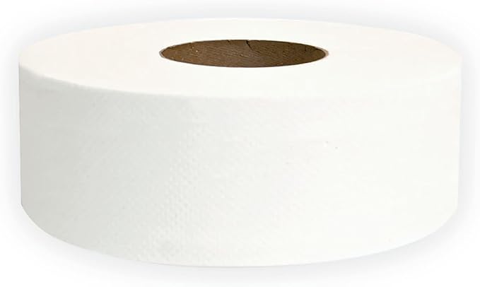 GEN 202 Jumbo JRT Bath Tissue, 2-Ply, White, 9 in Diameter, 12 Count (Pack of 1)