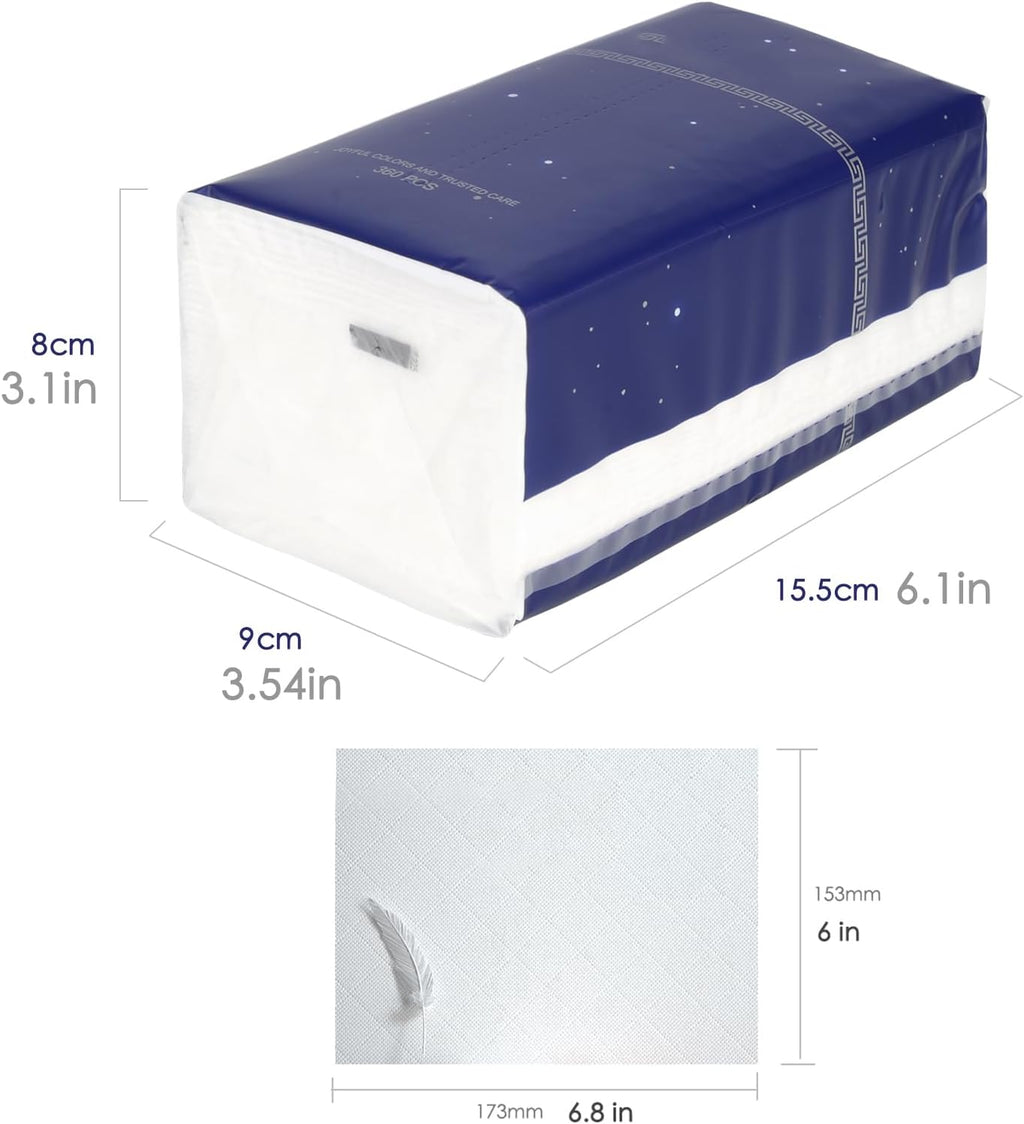 Soft Facial Napkins,  Disposable Facial Tissue,    360 Sheet per Pack